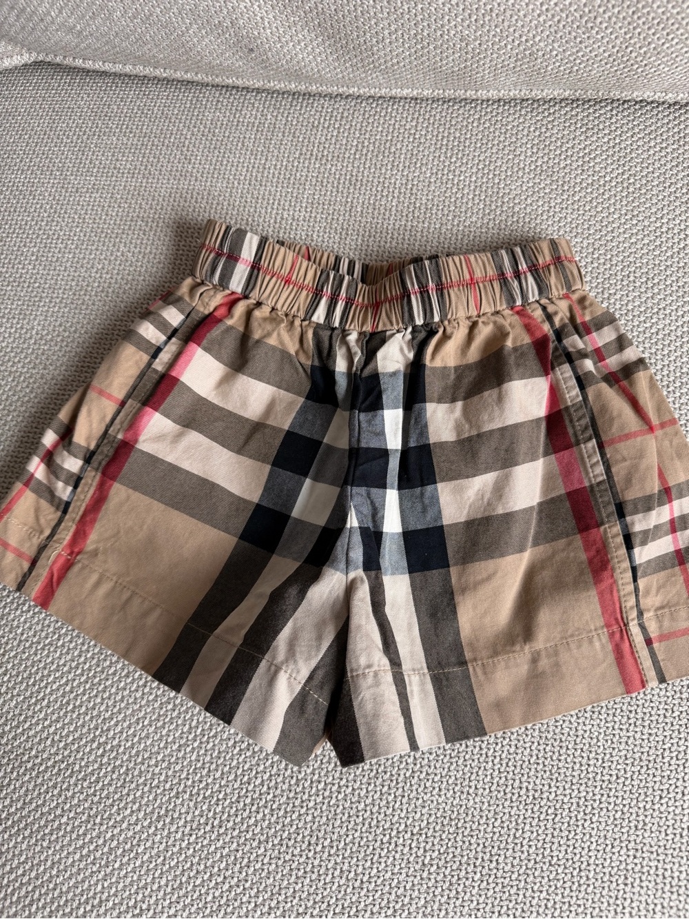 Burberry Classic Plaid Kids Shorts - Beige Check